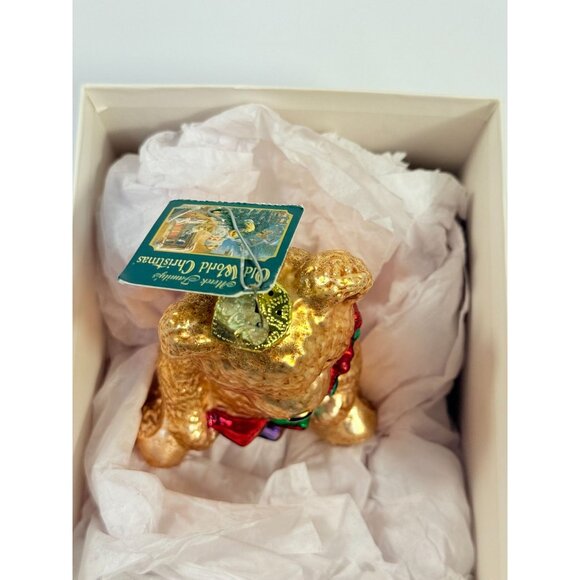 Ornament Glass Hand Blown Teddy Bear Merck Family Old World Christmas Tree - Picture 4 of 10